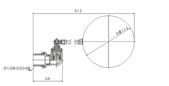 埃美柯閥門黃銅陶瓷芯浮球閥結構圖
