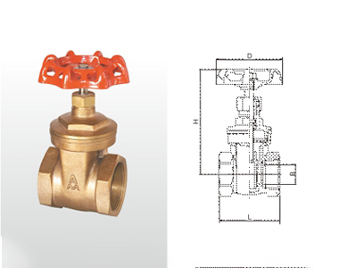 埃美柯青銅閘閥結構圖