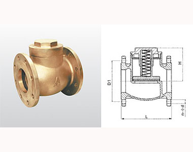 埃美柯黃銅升降式緩閉止回閥結構圖 埃美柯黃銅升降式緩閉止回閥結構圖