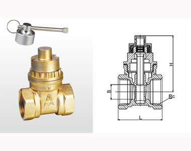 埃美柯黃銅磁性帶鎖閘閥結構圖