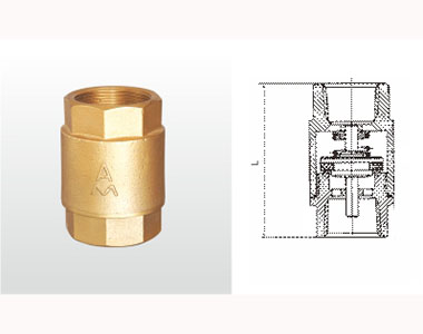 埃美柯黃銅立式止回閥結構圖 埃美柯黃銅立式止回閥結構圖