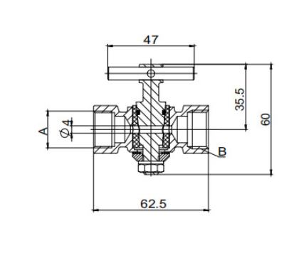 埃美柯黃銅旋塞閥結構圖 埃美柯黃銅旋塞閥結構圖