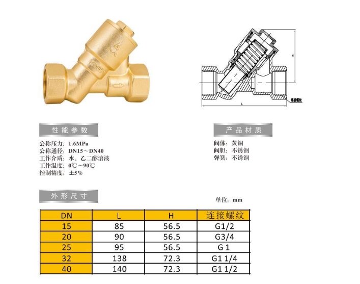 埃美柯黃銅動態流量平衡閥2511結構，尺寸