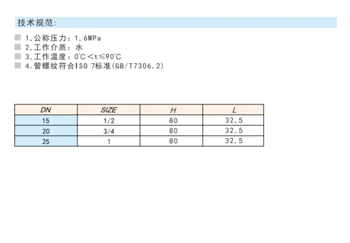 埃美柯不銹鋼自動排氣閥鏈接尺寸